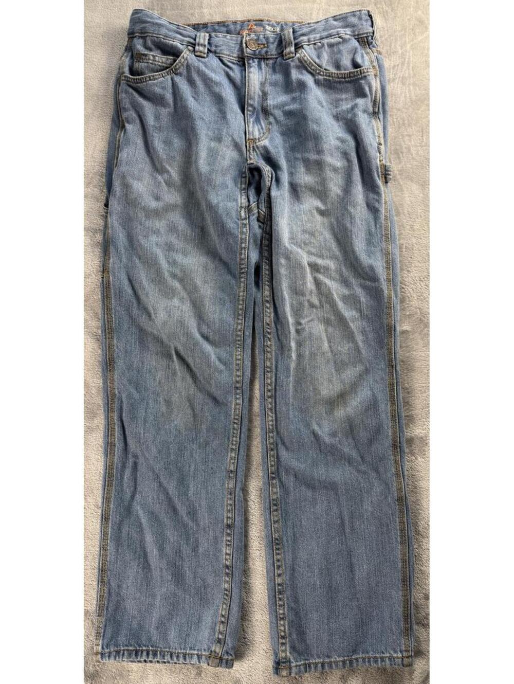 Ridgecut Tough Wear Jeans Mens 32x32 Blue Denim Medium Wash Straight Leg